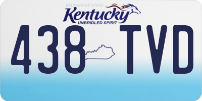 KY license plate 438TVD