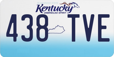 KY license plate 438TVE