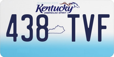 KY license plate 438TVF