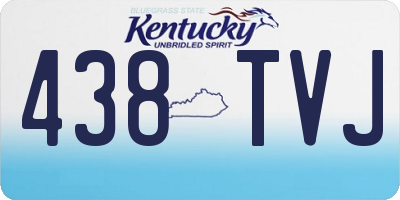 KY license plate 438TVJ