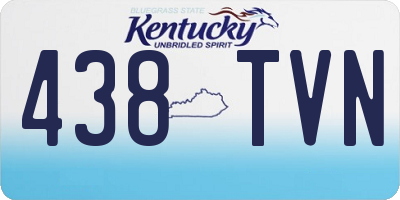 KY license plate 438TVN