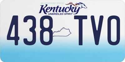 KY license plate 438TVO