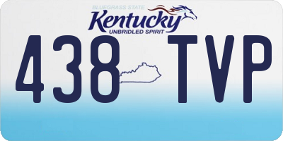 KY license plate 438TVP