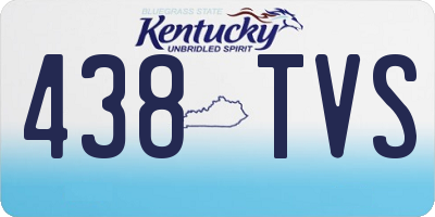 KY license plate 438TVS