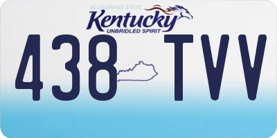KY license plate 438TVV