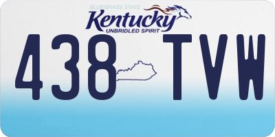 KY license plate 438TVW