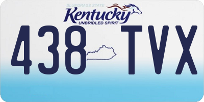 KY license plate 438TVX