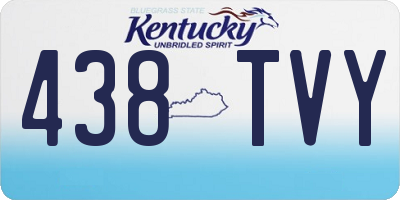 KY license plate 438TVY