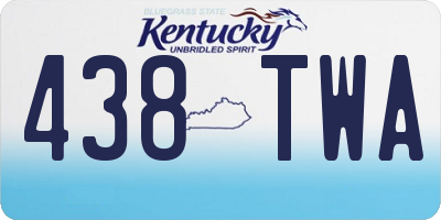 KY license plate 438TWA