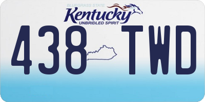 KY license plate 438TWD