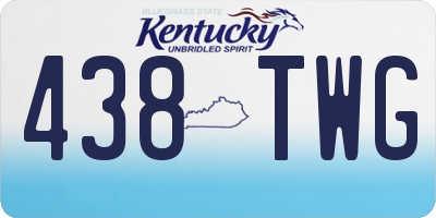 KY license plate 438TWG