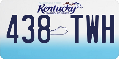 KY license plate 438TWH