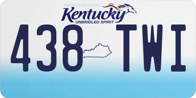 KY license plate 438TWI