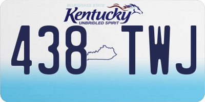 KY license plate 438TWJ