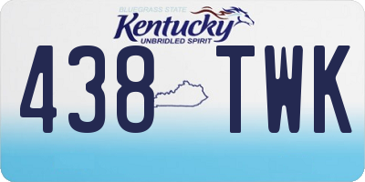 KY license plate 438TWK
