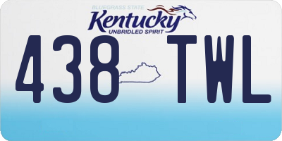 KY license plate 438TWL