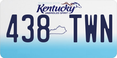 KY license plate 438TWN