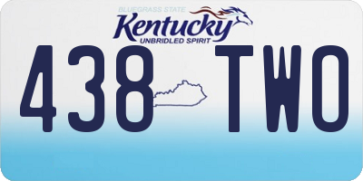 KY license plate 438TWO