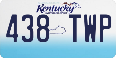 KY license plate 438TWP