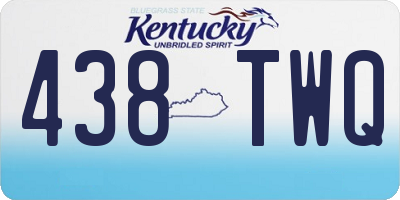 KY license plate 438TWQ