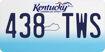 KY license plate 438TWS