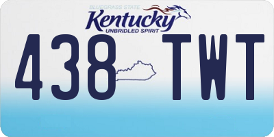 KY license plate 438TWT