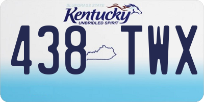 KY license plate 438TWX