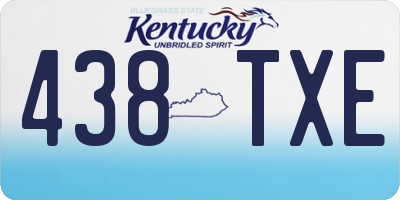 KY license plate 438TXE