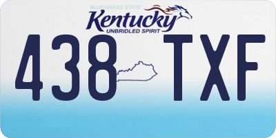 KY license plate 438TXF
