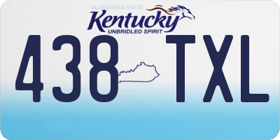 KY license plate 438TXL