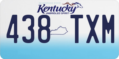 KY license plate 438TXM