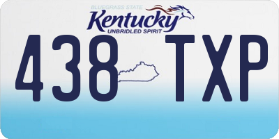 KY license plate 438TXP
