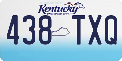 KY license plate 438TXQ