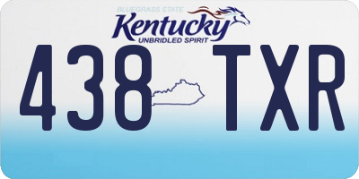 KY license plate 438TXR