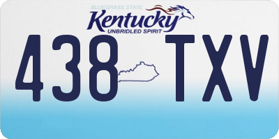 KY license plate 438TXV