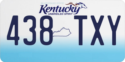 KY license plate 438TXY