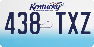 KY license plate 438TXZ