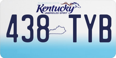 KY license plate 438TYB