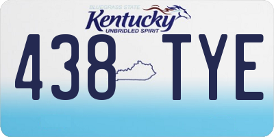 KY license plate 438TYE
