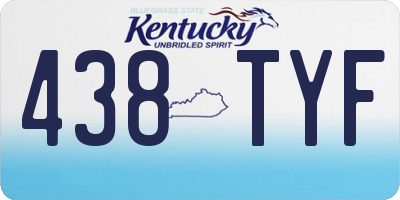 KY license plate 438TYF