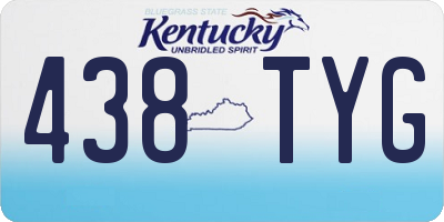 KY license plate 438TYG