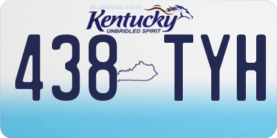 KY license plate 438TYH