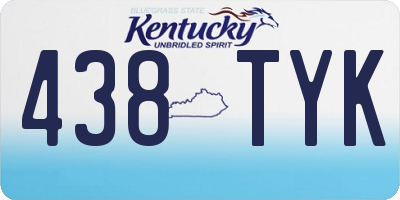KY license plate 438TYK