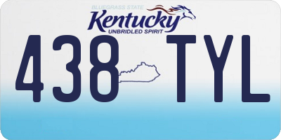 KY license plate 438TYL