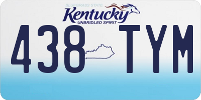 KY license plate 438TYM
