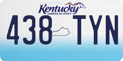 KY license plate 438TYN