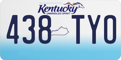 KY license plate 438TYO