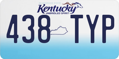 KY license plate 438TYP