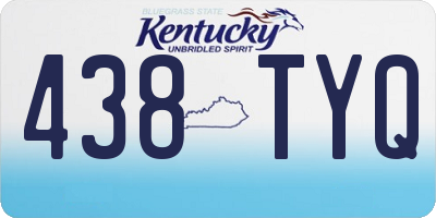 KY license plate 438TYQ