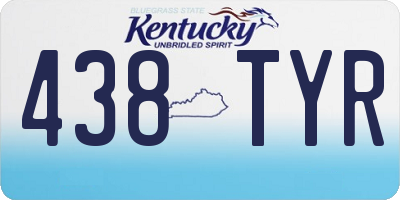 KY license plate 438TYR